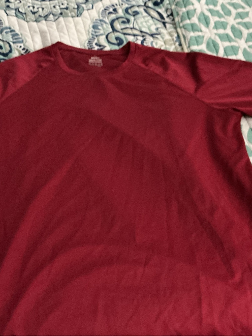 Men's Crew Neck Performance Dry Fit T-Shirt - Red